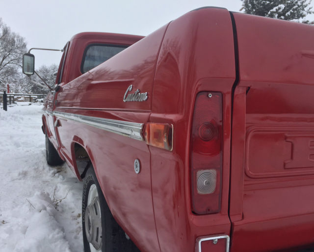1970 Red Ford F-250 Standard Cab Pickup