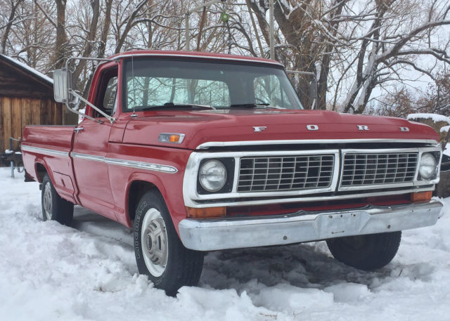 1970 Red Ford F-250 Standard Cab Pickup