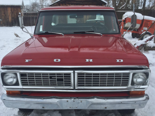 1970 Red Ford F-250 Standard Cab Pickup