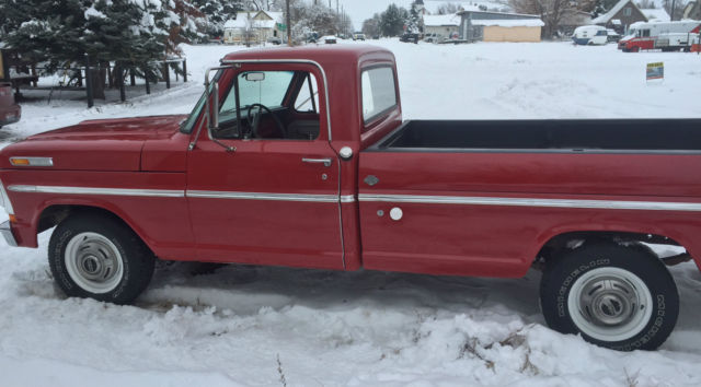 1970 Red Ford F-250 Standard Cab Pickup