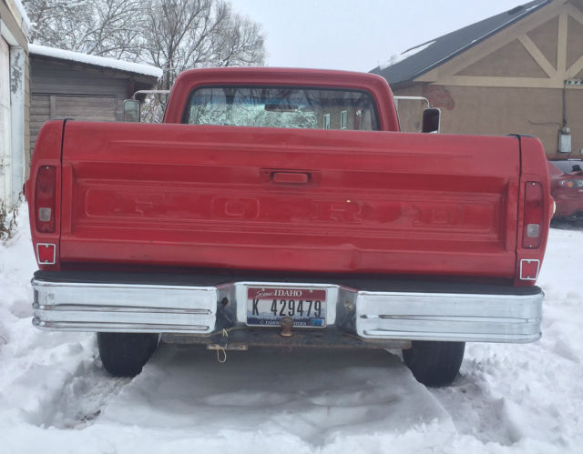 1970 Red Ford F-250 Standard Cab Pickup