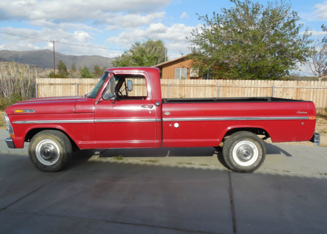 1970 Red Ford F-250 Standard Cab Pickup