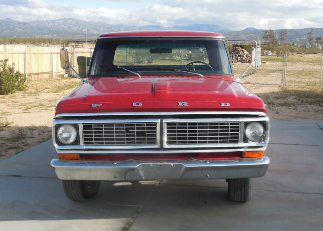 1970 Red Ford F-250 Standard Cab Pickup