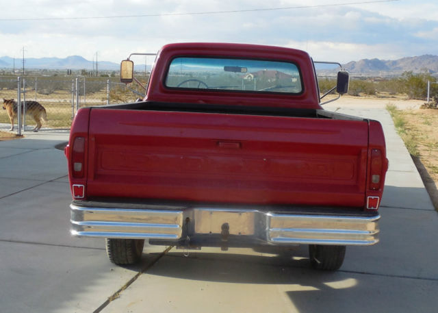 1970 Red Ford F-250 Standard Cab Pickup