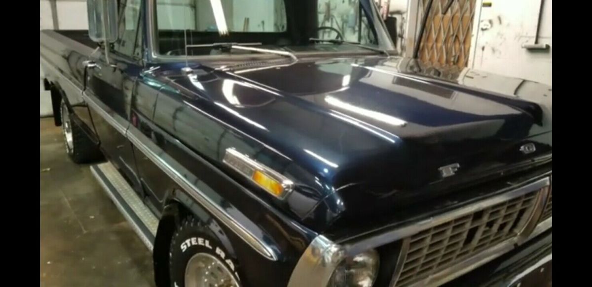 1970 Dark Blue Ford F-250 Standard Cab Pickup