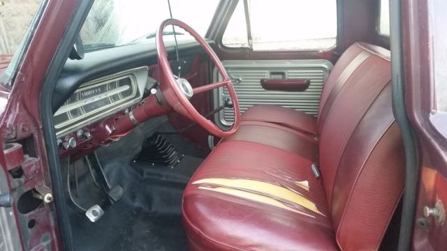 1970 Burgundy Ford Other Pickups Standard Cab Pickup
