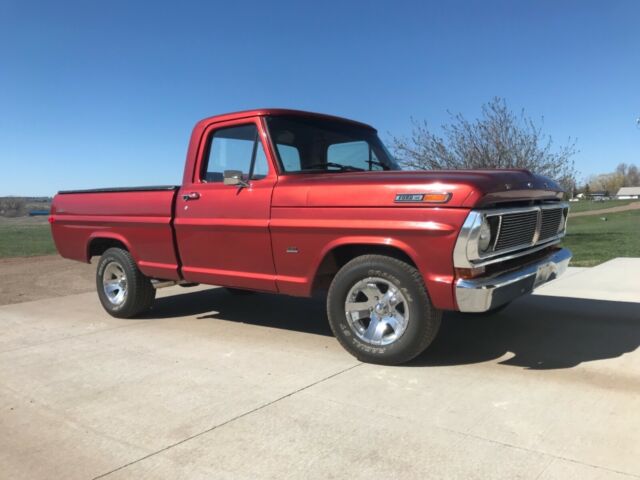 1970 Orange Ford F-100 Standard Cab Pickup
