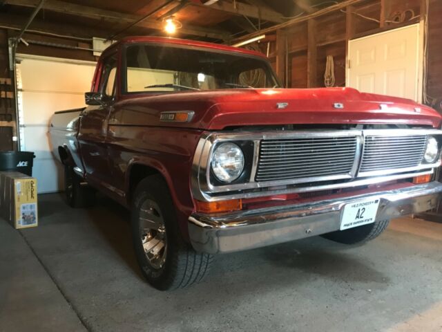 1970 Orange Ford F-100 Standard Cab Pickup