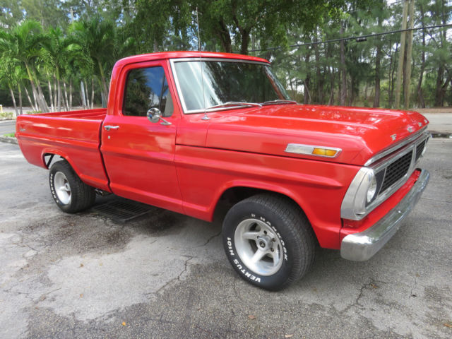 1970 RED Ford F-100 Standard Cab Pickup