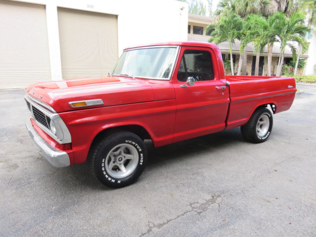 1970 RED Ford F-100 Standard Cab Pickup
