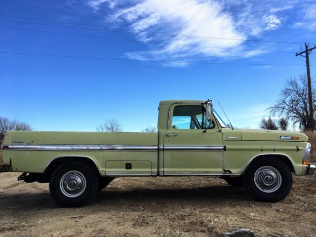 1970 Yellow Ford F-250 Standard Cab Pickup