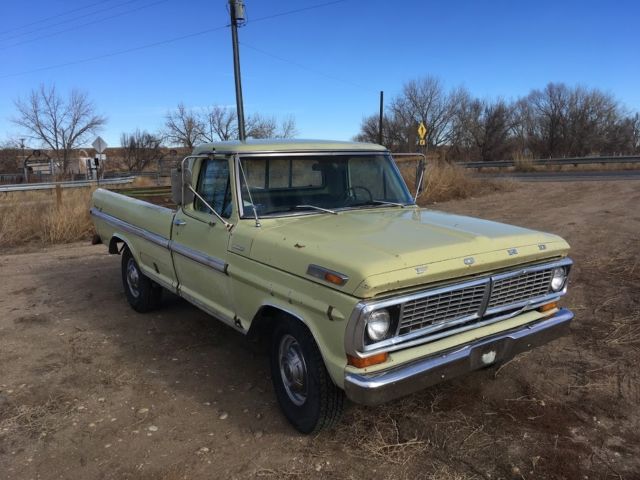 1970 Yellow Ford F-250 Standard Cab Pickup