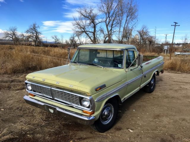 1970 Yellow Ford F-250 Standard Cab Pickup