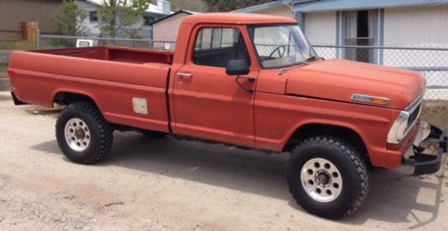 1970 Red Ford F-250 Standard Cab Pickup