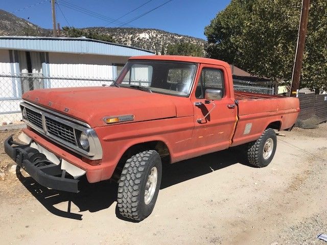 1970 Red Ford F-250 Standard Cab Pickup