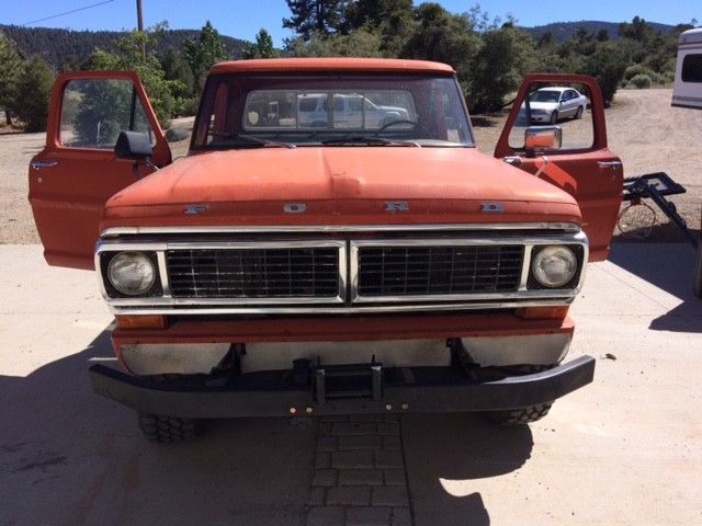 1970 Red Ford F-250 Standard Cab Pickup