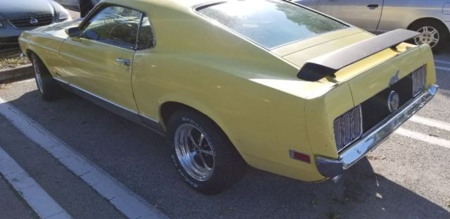 1970 Yellow Ford Mustang Fastback