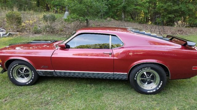 1970 Burgundy Ford Mustang Fastback