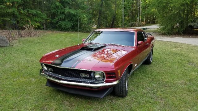 1970 Burgundy Ford Mustang Fastback