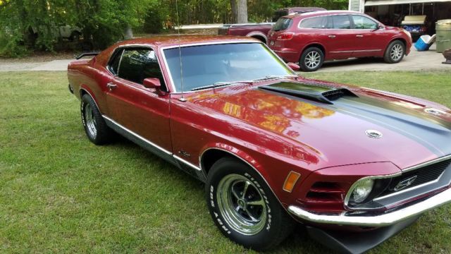 1970 Burgundy Ford Mustang Fastback