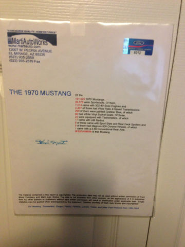 1970 GRABBER BLUE Ford Mustang Coupe