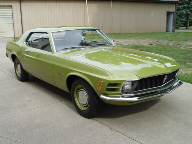 1970 Lime Metallic (Green) Ford Mustang 2 door hardtop