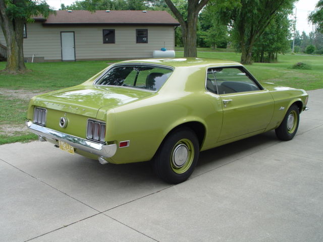 1970 Lime Metallic (Green) Ford Mustang 2 door hardtop