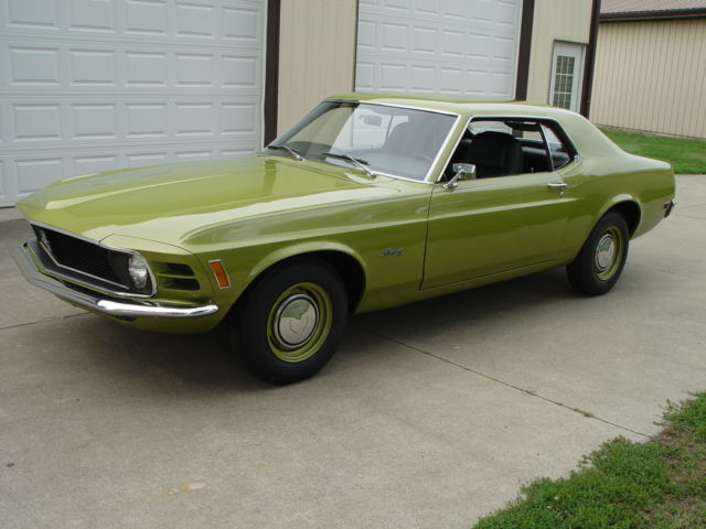 1970 Lime Metallic (Green) Ford Mustang 2 door hardtop