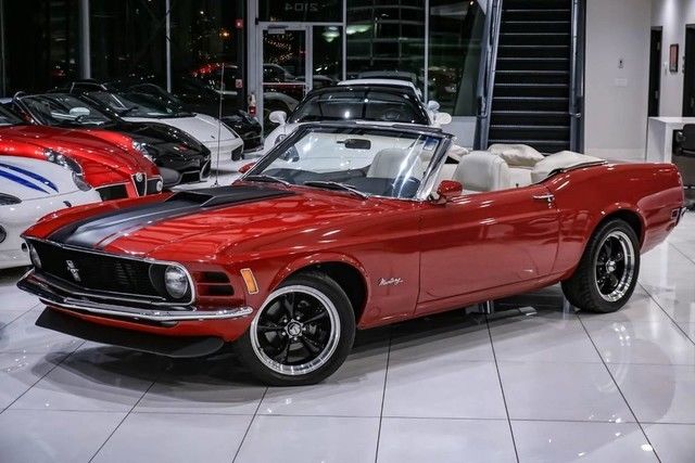 1970 Red Ford Mustang Convertible