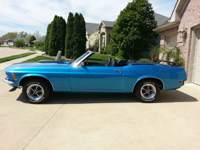 1970 Blue Ford Mustang Convertible