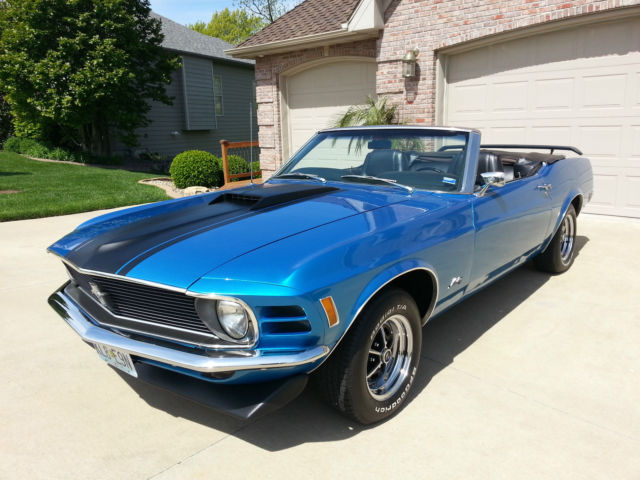 1970 Blue Ford Mustang Convertible