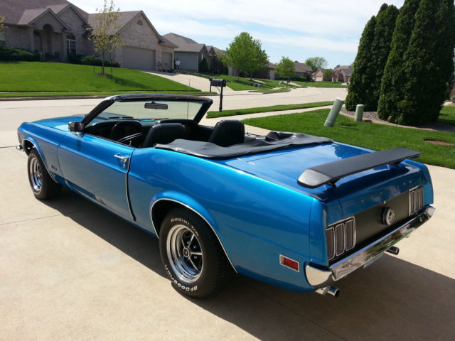 1970 Blue Ford Mustang Convertible