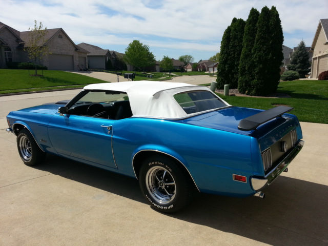 1970 Blue Ford Mustang Convertible