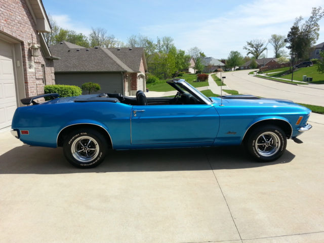 1970 Blue Ford Mustang Convertible