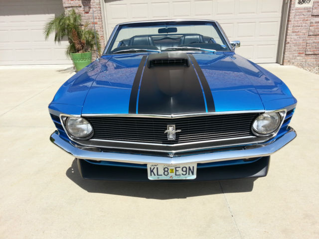 1970 Blue Ford Mustang Convertible