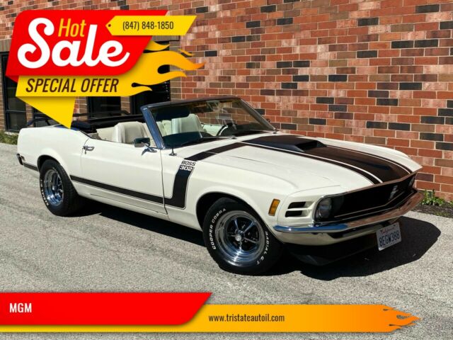 1970 White Ford Mustang Convertible