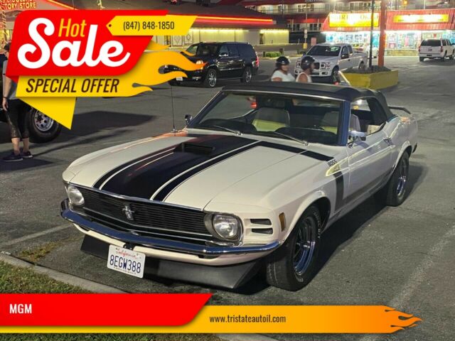 1970 White Ford Mustang Convertible