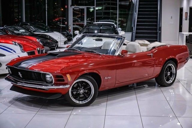 1970 Red Ford Mustang Convertible
