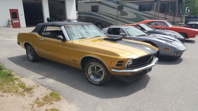 1970 Bright Metallic Gold Ford Mustang Convertible