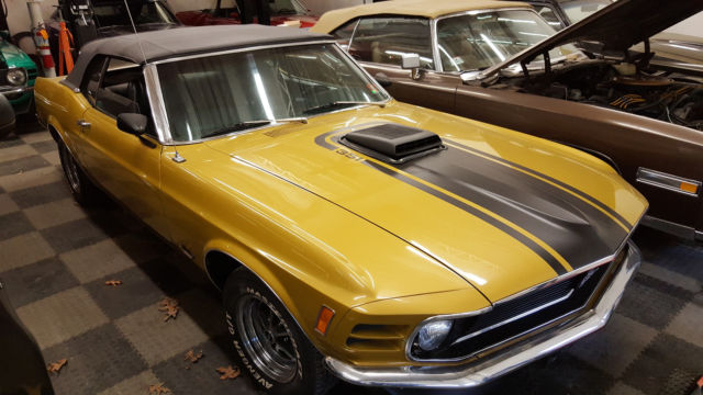 1970 Bright Metallic Gold Ford Mustang Convertible