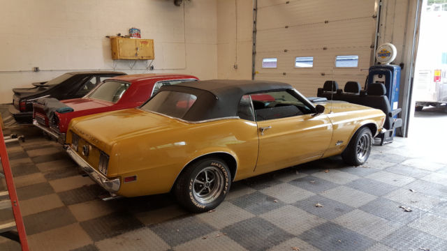1970 Bright Metallic Gold Ford Mustang Convertible
