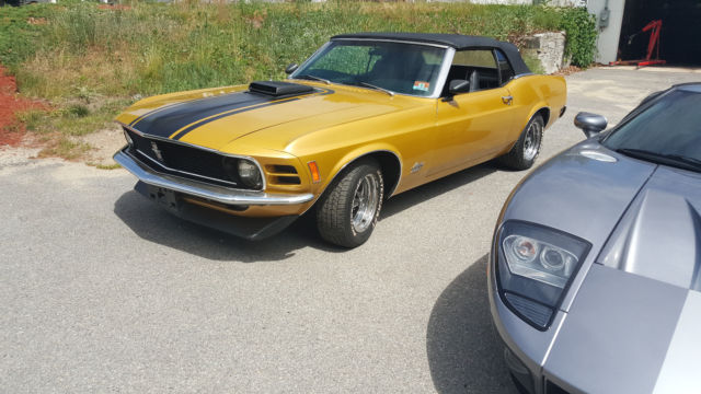 1970 Bright Metallic Gold Ford Mustang Convertible