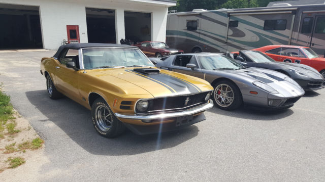 1970 Bright Metallic Gold Ford Mustang Convertible
