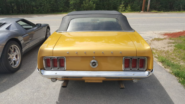 1970 Bright Metallic Gold Ford Mustang Convertible