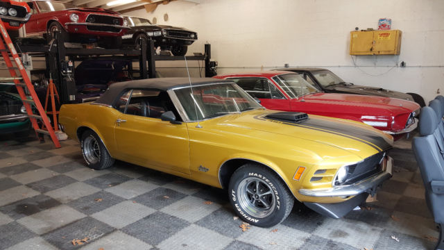 1970 Bright Metallic Gold Ford Mustang Convertible
