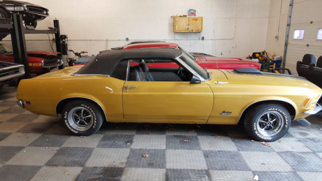 1970 Bright Metallic Gold Ford Mustang Convertible