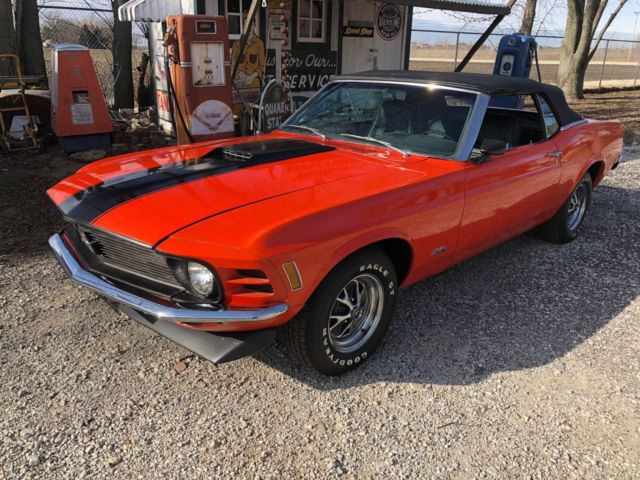 1970 Orange Ford Mustang Convertible