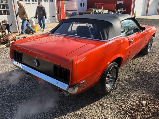 1970 Orange Ford Mustang Convertible