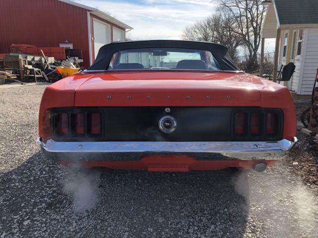 1970 Orange Ford Mustang Convertible