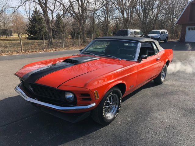 1970 Orange Ford Mustang Convertible